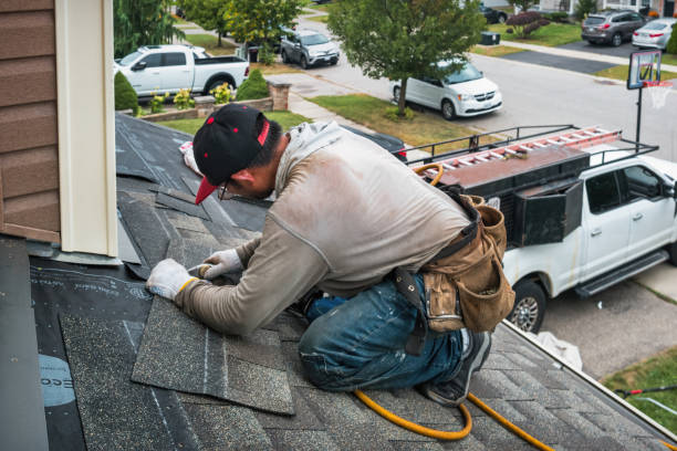 Professional Roofing technician working in Newbury, NH